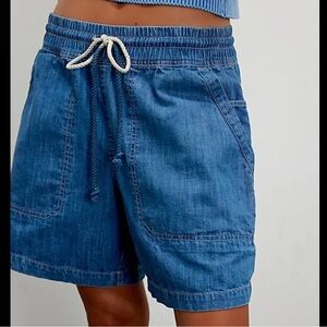 Free People We The Free Hold on Tight Denim Shorts New with Tag